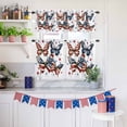 thumbnail image 6 of USA Flag Independence Day Kitchen Curtains Valances 3 Piece Set, Butterfly Red Blue Star Rod Pocket Tier Curtain and Valance Drapes for Small Window 36 Inch Length for Bedroom Cafe, 6 of 9