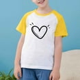 thumbnail image 4 of CHEEREAM Kids Heart Print T Shirts Cotton Summer Tshirts Boys Girls Basic Tee Undershirts Short Sleeve Clothes Crew Neck Shirts, 4 of 9