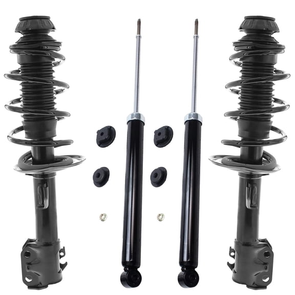 Detroit Axle - Struts Shocks for Toyota 2012 2013 2014 Yaris, 2 Front Struts with Coil Spring Assembly 2 Rear Shock Absorbers Suspension Kit