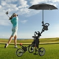 thumbnail image 4 of Gymax 3-Wheel Foldable Golf Push Pull Cart Trolley w/ Seat Adjustable Handle Grey, 4 of 10