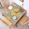 thumbnail image 2 of Pioneer Flower Floral Print Pattern Square Tablecloth, Waterproof Wipeable Spillproof Washable Table Cover for Home Kitchen Party and Daily Decor 42"x42", 2 of 6