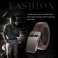 thumbnail image 4 of Minnieouse Cinturón de cuero de traje Formal para hombre de tamaño aleatorio, pretina ajustable para adultos con hebilla automática, accesorios de ropa Ropa, zapatos y accesorios Miscelánea Café Minnieouse AP012835-03, 4 of 6