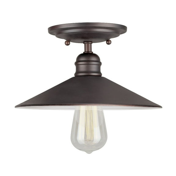Forte Lighting 7259-01 1 Light 10" Wide Semi Flush Ceiling Fixture - Bronze