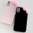thumbnail image 4 of Kawaii Bowknot Case for iPhone XR, Cute 3D Pink Bow Phone Case Protective for Women & Girls Kids, (Black,iPhone XR,6.1 inch), 4 of 5
