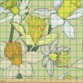 thumbnail image 2 of Garden Art Upholstery Fabric by the Yard, Narcissus Flowers Bouquet Colorful Jonquil Blooms Hand Drawn Spring Pattern, Decorative Fabric for DIY and Home Accents, Multicolor by Ambesonne, 2 of 5