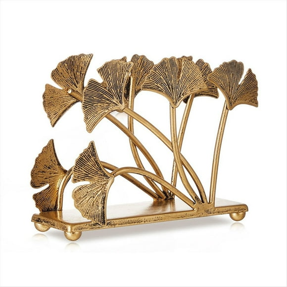 Servilleteros de Metal Hojas de Ginkgo Servilletero de Cóctel Decoración de Mesa de Boda Servilleta de Papel Vintage
