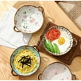 thumbnail image 4 of Large Serving Bowl 24oz Deep Pasta Dish Ceramic Salad Bowl,Irregular Edge, 4 of 7