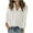 White, variant on Fanxing Linen Shirts for Women Summer Long Sleeve Linen Tops V Neck Button Down Shirts Dressy Top Blouses S-2XL