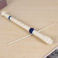 thumbnail image 4 of Music Instrument 6 Holes Soprano Flute Recorder White Blue, 4 of 7