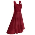 thumbnail image 2 of IBTOM CASTLE Women Sleeveless Sequin Elegant Lyrical Dance Long Dress Ballet Flowy Chiffon Mesh Tulle Skirt Dance Wear M Wine Red, 2 of 8