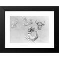 thumbnail image 2 of James McDougal Hart 24x18 Black Modern Framed Museum Art Print Titled - Studies of Cows and Calves (1872), 2 of 5