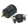 thumbnail image 1 of BTOER 2PCS NEMA L5-30 3-Holes Male Plug & Female Receptacle 30A 125V L5-30P L5-30R Electrical Plugs Generator Control Panel Power Plug, 1 of 7