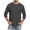 Dark Gray, variant on Fnooota Mens T-Shirts with Pockets, Classic Fall Casual Crew Neck 3/4 Sleeve Tops Mens Tees Dark Gray Size S-3XL