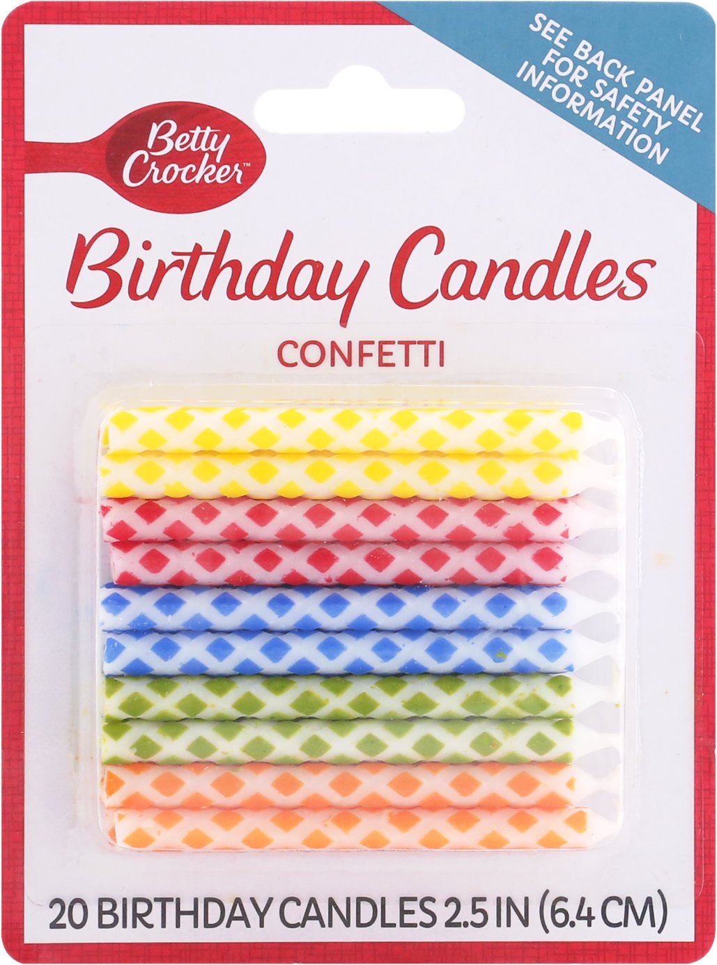 Betty Crocker Confetti Candles  - Case of 12 - 20 Count