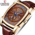 thumbnail image 2 of Chenxi Brand Quartz Men Watches Men's Military Clock Relogio Masculino Brown Leather Wristwatches 2022 New Style Erkek Kol Saati - Quartz Wristwatches, 2 of 7