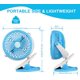 thumbnail image 5 of Ventilador con clip recargable por USB, flujo de aire potente, ventilador de mesa con clip silencioso de 3 velocidades, ajuste de 720 ° para oficina, camping, cochecito, automóvil, gimnasio JFHHH pequeña, 5 of 5