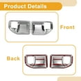 thumbnail image 4 of Cubierta de Tazón de Mango de Puerta Interior para Jeep Wrangler JK 2DR 2011-2017 Marco de Decoración de Mango de Puerta Interior Tono Plateado ABS 2 Pcs, 4 of 6