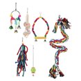 thumbnail image 4 of 6pcs Small Bird Swing Toys Safe Multifunctional Parrots Chewing Hanging Toys for Parakeets Cockatiel Conure, 4 of 9