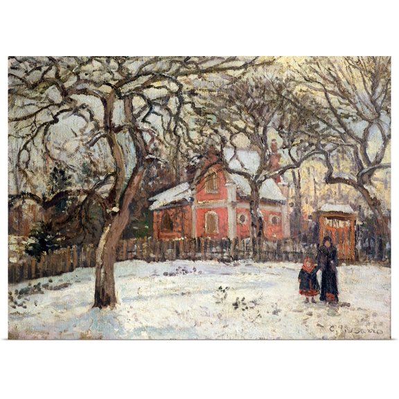 Great BIG Canvas | Rolled Poster Print entitled Chestnut Trees at Louveciennes, c.1871 2