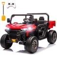 thumbnail image 1 of karbost 2 Seater 24V Kids Electric Ride On Dump Truck 4WD Remote Control EVA Tires Red, 1 of 7
