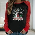 thumbnail image 2 of RKSTN Sweat-Shirt pour Femmes Noël Col Rond Imprimé Père Noël Manches Longues Blouse Régulière, 2 of 5