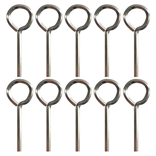Solid Metal Allen Wrench Door Key for Push Bar Panic Exit Devices silver PINCHUANG 20 Packs 1/8 Hex Dogging Key with Full Loop 