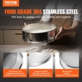 thumbnail image 2 of VEVOR Flour Sieve Fine Mesh,80 Mesh Flour Sifter, 304 Stainless Steel Fine Mesh Sifter Food-grade, Dia. 12.6" Fine Mesh Strainers for Baking, 5 Sizes Mesh hole for Mungbean, Rice, Flour, Pearl Powder, 2 of 9