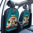 thumbnail image 3 of Kdxio I Love Sushi Print 2 Pack Car Kick Mat Seat Cover Back Protector Mat with Pockets for Organizer Backseat Protector and Storage Anti Kick Pad for Vehicles, 3 of 9