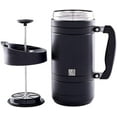 thumbnail image 2 of BaseCamp Coffee Press - Double Wall Insulated Stainless Steel - Bru-Stop Technology, No Grounds in Coffee, No Spill Lid (Obsidian, 48 fl.oz), 2 of 5