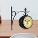 thumbnail image 5 of Reloj colgante de pared reloj de pared de dos cara hierro forjado, Metal, silencioso, fácil de leer caras reloj de estación interior al jardín hogar Fanmusic Reloj colgante de pared, 5 of 7