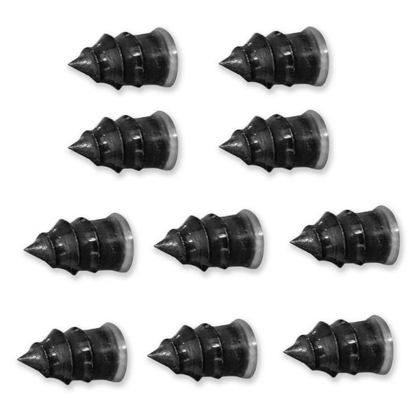 Riwesomey 10 piezas de reparación de neumáticos al vacío, resistentes al desgaste, a prueba de fugas, tornillos de neumáticos impermeables, Vehículos, repuestos y accesorios Mis Negro/S