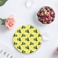 thumbnail image 4 of FMSHPON Lemon Set of 4 Round Coaster for Drinks, Absorbent Ceramic Stone Coasters Cup Mat with Cork Base for Home Kitchen Room Coffee Table Bar Decor, 4 of 5