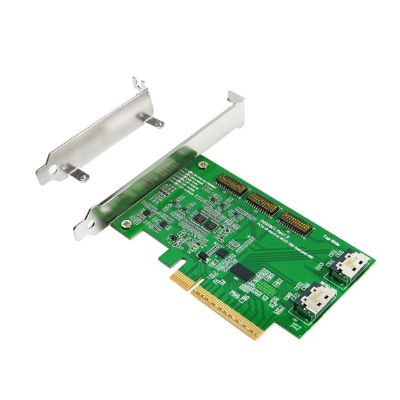 PCIe x8 Gen5 with ReDriver to MCIO 38P Dual Port AIC