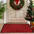 thumbnail image 1 of Felpudo Luxurux a rayas rojas navideñas, resistente, 60 x 40 cm, 1 of 9
