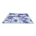 thumbnail image 2 of Ahgly Company Machine Washable Indoor Square Abstract Blue Modern Area Rugs, 3' Square, 2 of 4