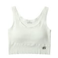 thumbnail image 2 of ATOGUTA Bra Girls Size 8-12 Bralette Seamless Cami Crop Bras Built-Up Stretch Sports Bra in Everyday Colors White, 2 of 3