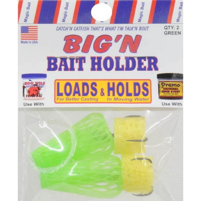 Magic Bait, Big N Mesh Fishing Bait Holder, Bass Attractant, 2 Ct