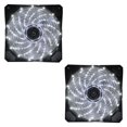 thumbnail image 1 of Seitruly Ventiladores con cubierta LED ultra silenciosos Moda Iluminar LED Refrigeración Anti- PC Computadora Disipador de calor Ventilador blanco 2Conjunto, 1 of 6