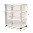 thumbnail image 4 of Homz 3 Drawer Wide Cart with Casters/Wheels, set of 1, 4 of 4