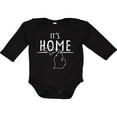 thumbnail image 3 of Inktastic It's Home- State  of Michigan Outline Distressed Text Boys or Girls Long Sleeve Baby Bodysuit, 3 of 5