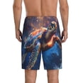 thumbnail image 6 of KLL Night Sky Turtle for Men's 1-Pack Shorts,Sleep Pajama Shorts for Men Soft Pj Shorts Men's Pajama Bottoms Sleepwear -3X-Large, 6 of 7