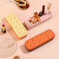 thumbnail image 3 of Titular de lápiz labial cómoda maquillaje pinceles ceja lápiz almacenamiento soporte cosmético pantalla estante decoración hogar baño organizador naranja Sweethay HA028575-01, 3 of 7