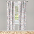 thumbnail image 3 of Ambesonne ABC Curtains, Bubble Letters Doodle Fun, Pair of 28"x63", Multicolor, 3 of 5
