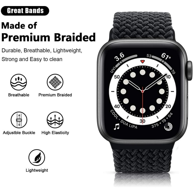 VSANT Compatible With Apple Watch Band 42mm 44mm 45mm 49mm  Women Girl,Cactus Braided Solo Loop Stretchy Bands Adjustable with  Butterfly Charms for iWatch 1 2 3 4 5 6 7 8