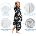 thumbnail image 7 of Pioneer Flower Floral Print Pattern Hooded Bath Towel，60"x35" for Ages 3 To 12 Kids, Quick Dry Lightweight Soft Microfiber Hood Beach Towel Cover Up for Kids, 7 of 7