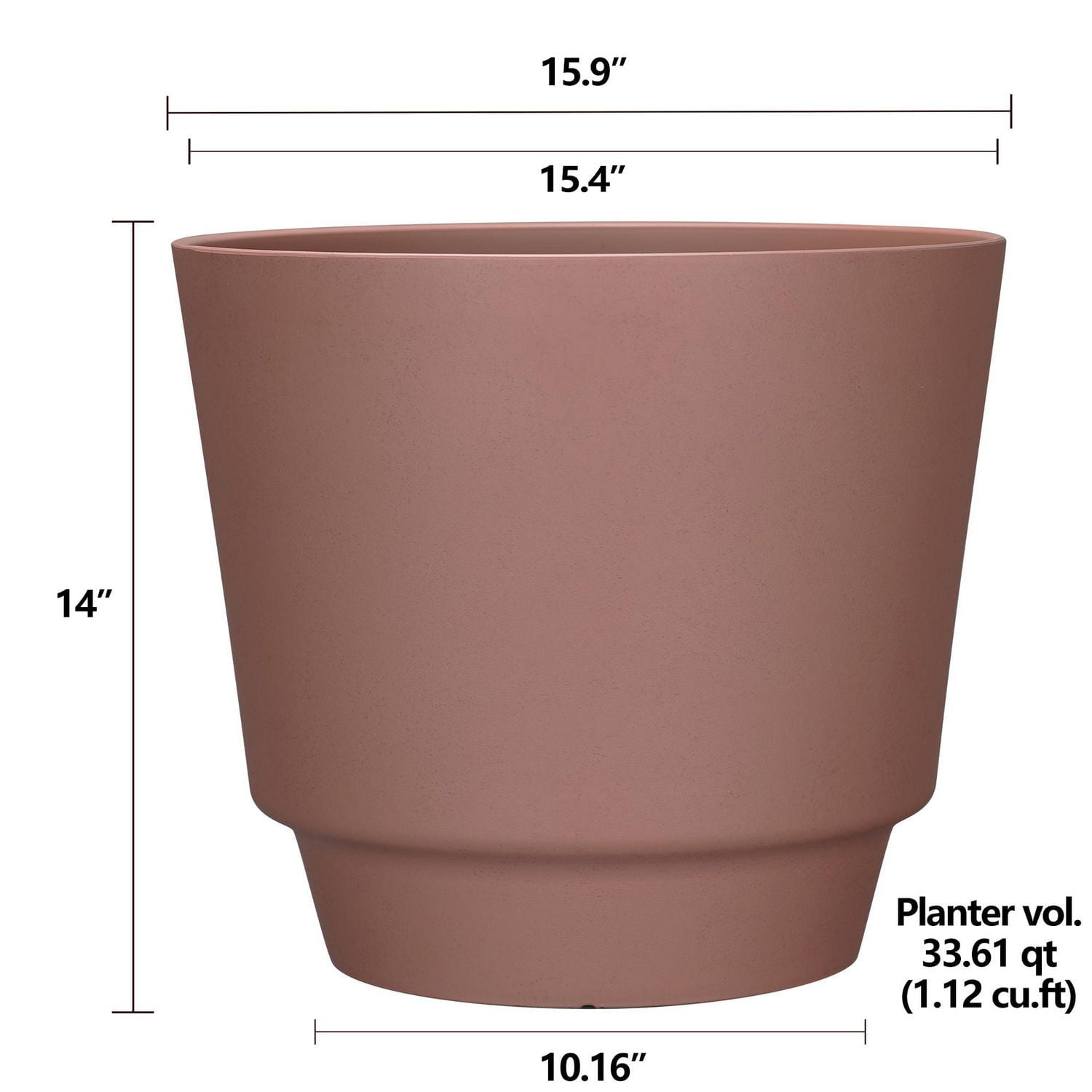 16 in. Calais Planter, Resin Planter