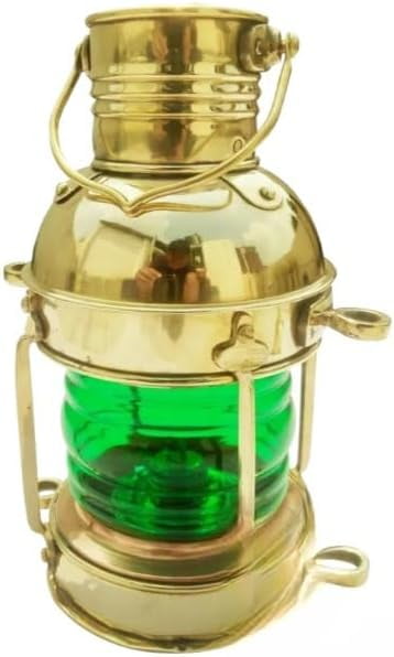 Brass Table Lantern Glass Oil Lamp 11.5 inch Collectible Home Decorative. Pack 3