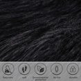 thumbnail image 2 of Black Area Rug,Artificial Sheepskin Bedroom Rug,Wool Bed Mat,Plush Carpet for Chair and Sofa Cushion Rectangular Area Rug (Black,60 X 90 CM), 2 of 5