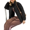 thumbnail image 5 of Women's Oversized Lightweight Down Coat Long Sleeve Zip Packable Short Puffer Jackets, 5 of 5