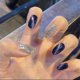 thumbnail image 1 of Short Fake Nail Pieces Purple Silver Wearable Nail Sticker Finished Nail Pieces, 1 of 4
